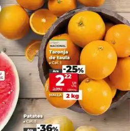 Dia Taronja de taula oferta