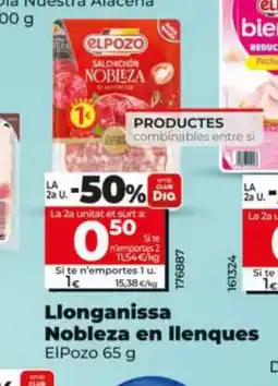 Dia ELPOZO Llonganissa Nobleza en llenques oferta