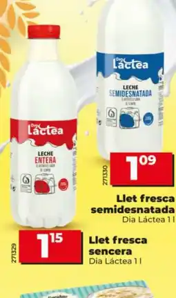 Dia DIA LÁCTEA Llet fresca sencera oferta