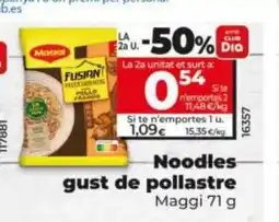 Dia MAGGI Noodles gust de pollastre oferta