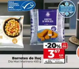 Dia DIA MARI MARINERA Barretes de lluç oferta