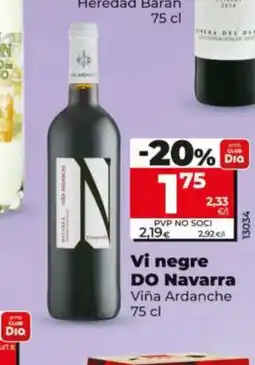 Dia VIÑA ARDANCHE Vi negre DO Navarra oferta