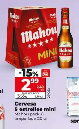 Dia MAHOU Cervesa 5 estrelles mini oferta