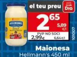 Dia HELLMANN'S Maionesa oferta