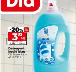 Dia DIA SUPER PACO Detergent líquid blau oferta