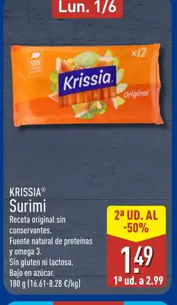 ALDI KRISSIA Surimi oferta