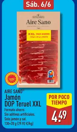 ALDI AIRE SANO Jamón DOP Teruel XXSolo jamón y sal. oferta