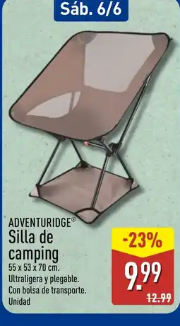 ALDI ADVENTURIDGE Silla de camping oferta
