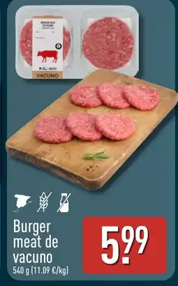 ALDI Burger meat de vacuno oferta