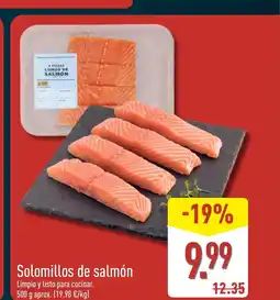 ALDI Solomillos de salmón oferta