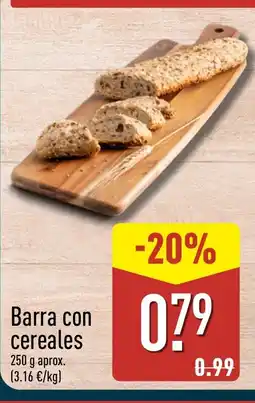 ALDI Barra con cereales oferta