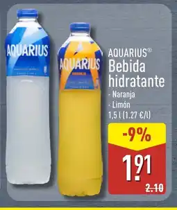 ALDI AQUARIUS Bebida hidratante oferta