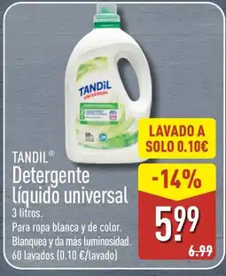 ALDI TANDIL Detergente líquido universal oferta