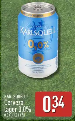 ALDI KARLSQUELL Cerveza lager 0,0% oferta