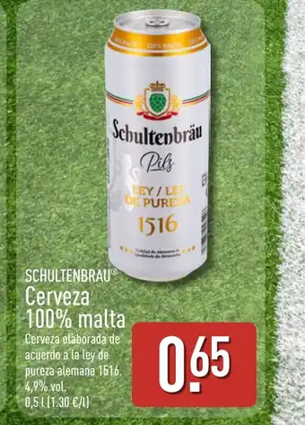 ALDI SCHULTENBRAU Cerveza 100% malta oferta