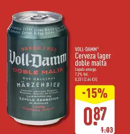 ALDI VOLL-DAMM Cerveza lager doble malta oferta
