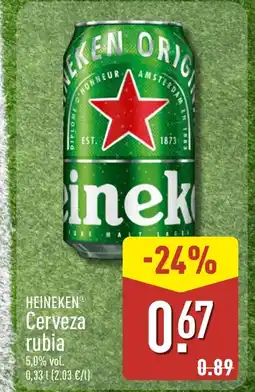 ALDI HEINEKEN Cerveza rubia oferta