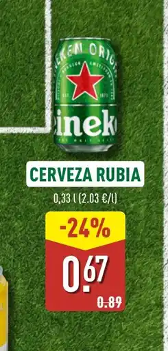 ALDI Cerveza rubia oferta