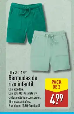ALDI LILY & DAN Bermudas de rizo infantil oferta