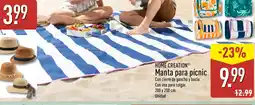 ALDI HOME CREATION Manta para pícnic oferta