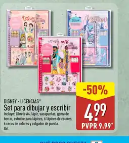 ALDI DISNEY LICENCIAS Set para dibujar y escribir oferta