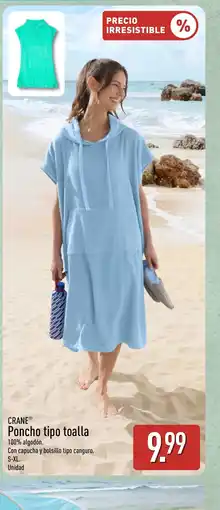 ALDI CRANE Poncho tipo toalla oferta