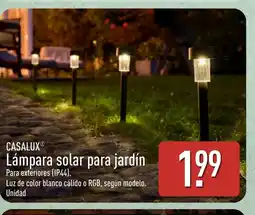ALDI CASALUX Lámpara solar para jardín oferta