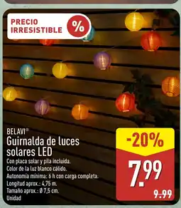 ALDI BELAVI Guirnalda de luces solares LED oferta