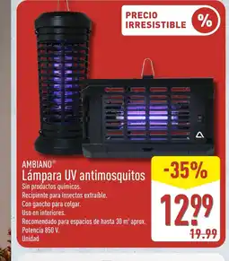 ALDI AMBIANO Lámpara UV antimosquitos oferta