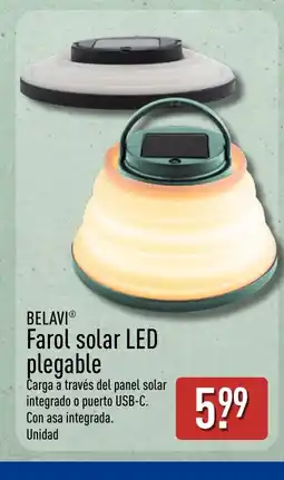 ALDI BELAVI Farol solar LED plegable oferta