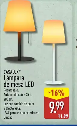 ALDI CASALUX Lámpara de mesa LED oferta