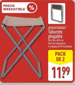 ALDI ADVENTURIDGE Taburete plegable oferta