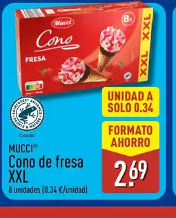ALDI MUCCI Cono de fresa XXL oferta