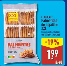ALDI EL HORNO Palmeritas de hojaldre XXL oferta