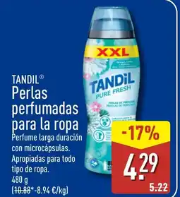 ALDI TANDIL Perlas perfumadas para la ropa oferta