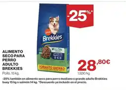 Hipercor BREKKIES Alimento seco para perro adulto oferta