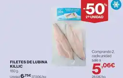 Hipercor Filetes de lubina killic oferta