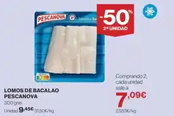 Hipercor PESCANOVA Lomos de bacalao oferta