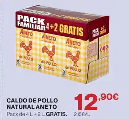 Hipercor Caldo de pollo natural aneto oferta
