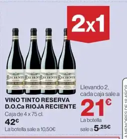 Hipercor Vino tinto reserva d.o.ca rioja reciente oferta