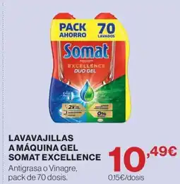 Hipercor Lavavajillas a máquina gel somat excellence oferta