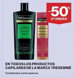 Hipercor TRESEMMÉ En todos los productos capilares de la marca oferta