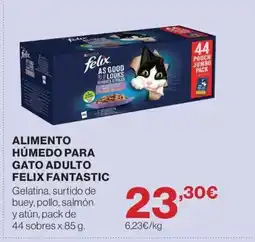 Hipercor Alimento húmedo para gato adulto felix fantastic oferta