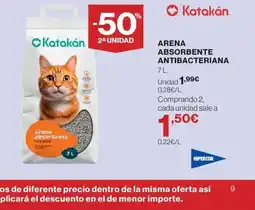 Hipercor Arena absorbente antibacteriana oferta