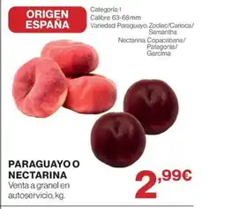 Hipercor Paraguayoo nectarina oferta