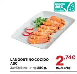 Hipercor Langostino cocido asc oferta