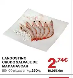 Hipercor Langostino crudo salvaje de madagascar oferta