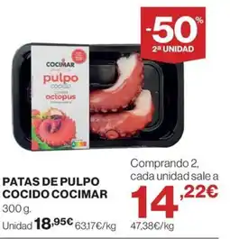 Hipercor COCIMAR Patas de pulpo cocido oferta