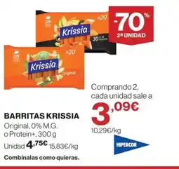 Hipercor KRISSIA Barritas oferta