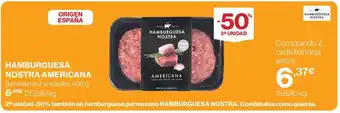 Hipercor Hamburguesa nostra americana oferta